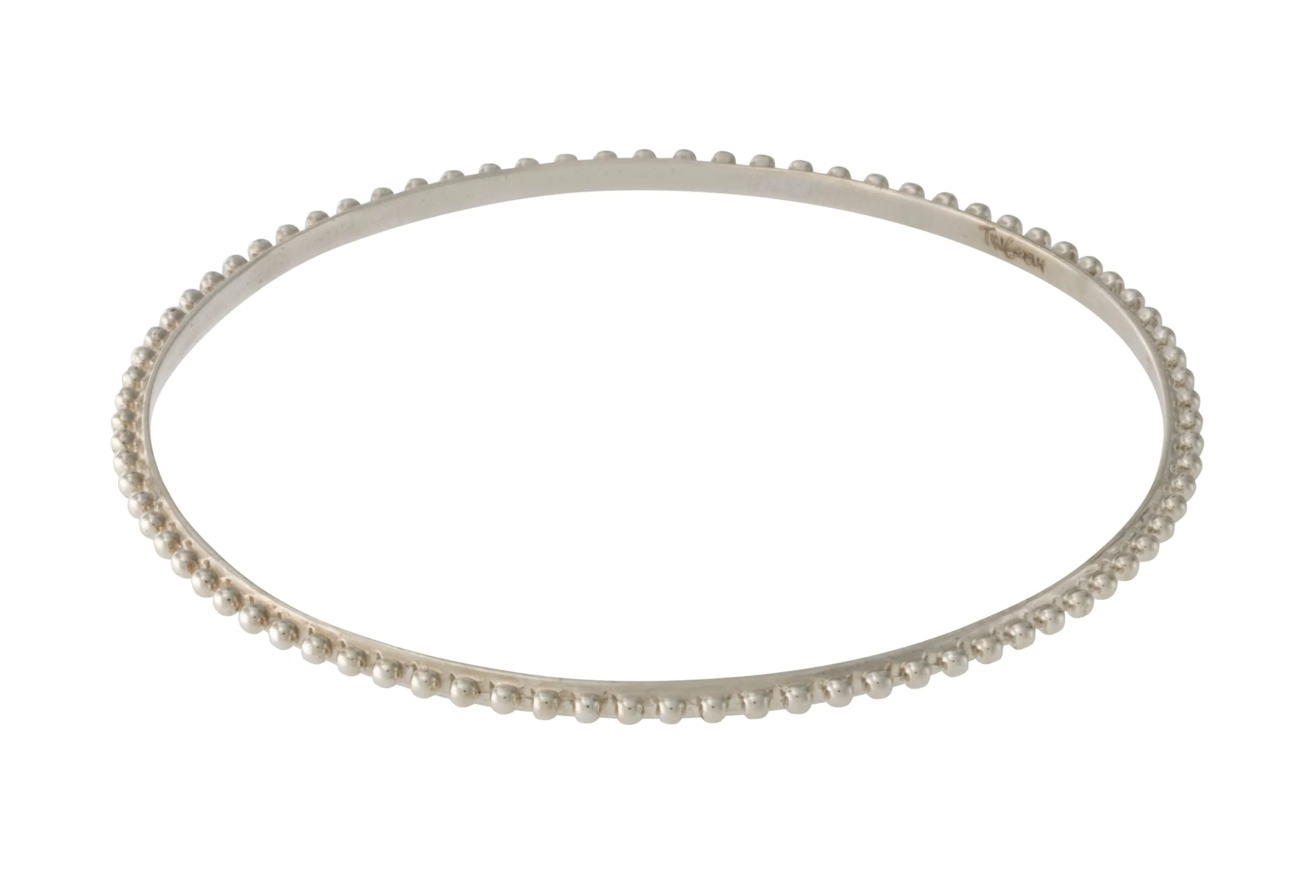 Silver Beaded Bangle