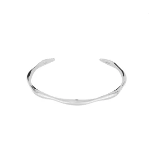 Silver Waves Cuff Bangle