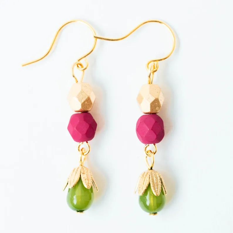 Small Bead Earrings-WS