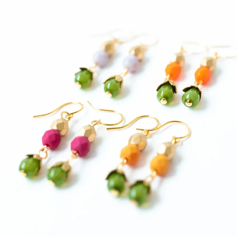 Small Bead Earrings-WS