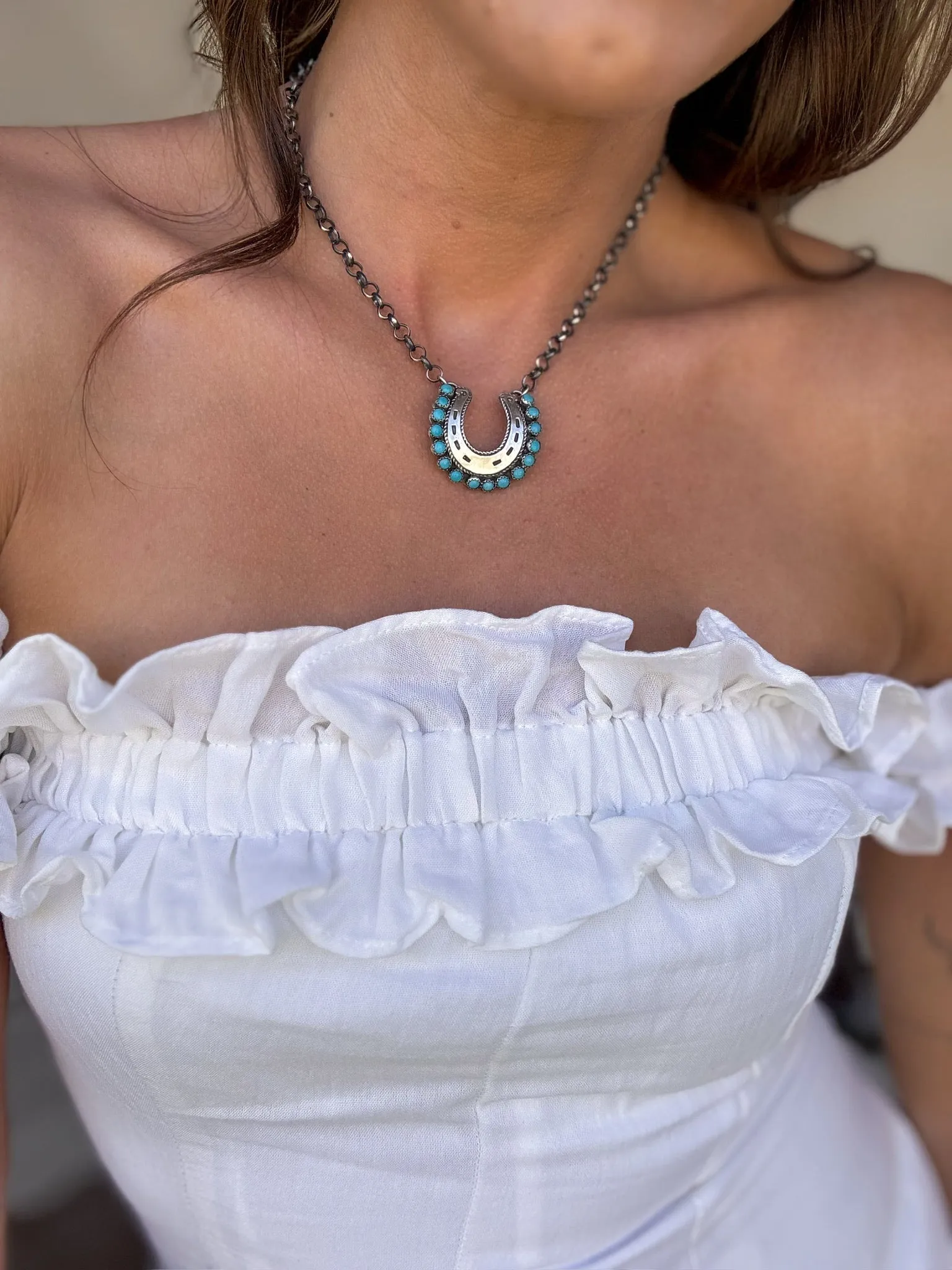 The Turquoise Horseshoe Necklace