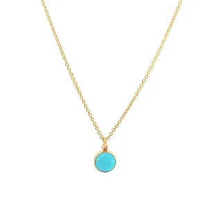 Turquoise Bezel Necklace