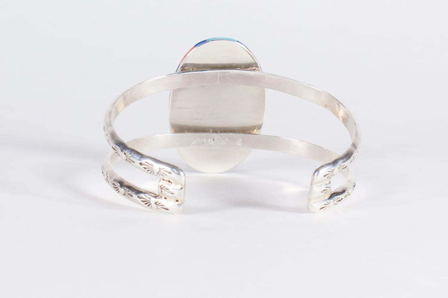 Zuni Multistone Inlay Hummingbird Bracelet by Albert and Dolly Banteah